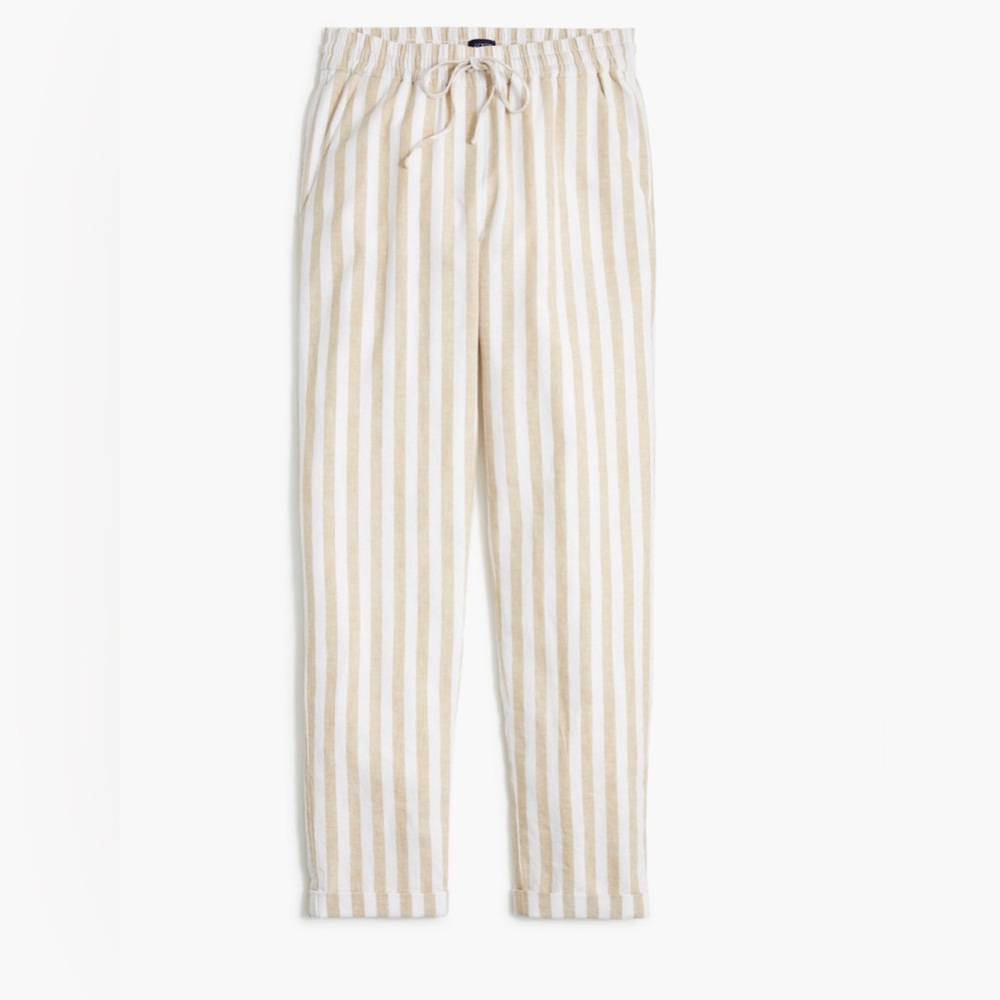 J. Crew Linen Blend Drawstring Pants Size Large Tall